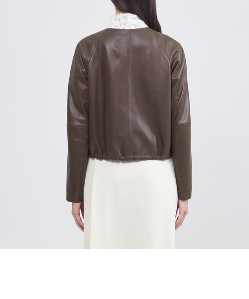 ソフトシープレザー ノーカラージャケット｜エポカの通販｜&mall