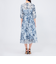 フィオーレローンプリント カシュクールワンピース