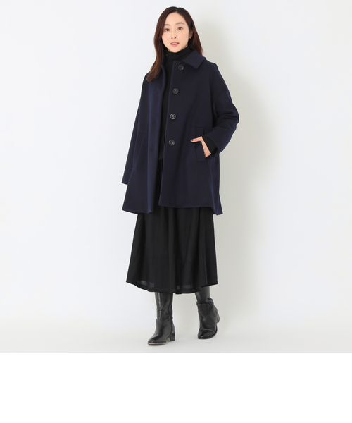 ⭐︎美品⭐︎リアリティスタジオ　ウールコクーンボリュームコート　ネイビー紺 ウールビーバー ショートコート｜サンヨーコートの通販｜&mall