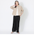 ポリエステルツイルワイドパンツ