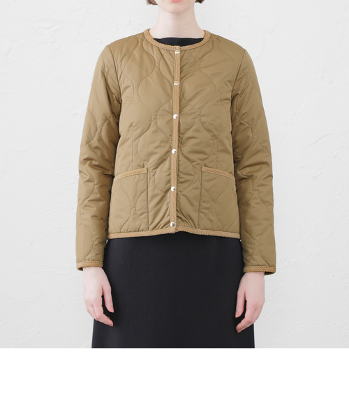 WEB&一部店舗限定】ノーカラーキルティングジャケット