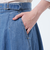 コットンリネンデニムグルカスカート