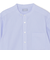 GREY LABEL ストライプバンドカラーショートスリーブシャツ
