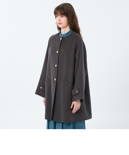 WELBURY NO COLLAR（ウェルベリーノーカラー）】ウールメルトン製