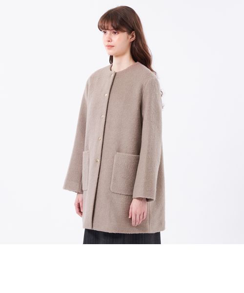 マッキントッシュフィロソフィー 現行タグ ウール パイル ノーカラー コート マッキントッシュ フィロソフィー MACKINTOSH PHILOSOPHY 【WEB&一部