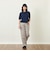 GREY LABEL リネンコットンヘリンボン　ワイドパンツ