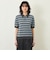 【GREY LABEL】リネンミックスボーダーポロニット