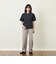 GREY LABEL コットンコードボイル バンドカラーシャツ