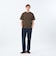 【WEEKENDER】クルーネック半袖Tシャツ ニットスムースコンビ