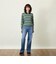 GREY LABEL ファインコットンボーダーポロニット