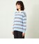 GREY LABEL ファインコットンボーダーポロニット