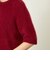 GREY LABEL ウールファーハーフスリーブニット