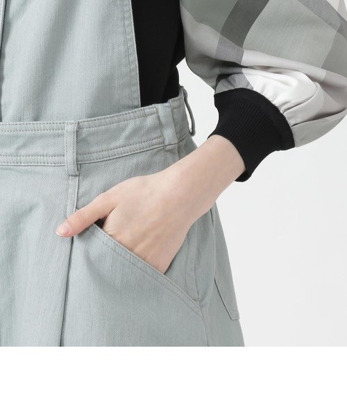 ブルーレーベルクレストブリッジ　ヴィンテージカラーツイルサロペットスカート　S BLUE LABEL CRESTBRIDGE（ブルーレーベルクレストブリッジ）の