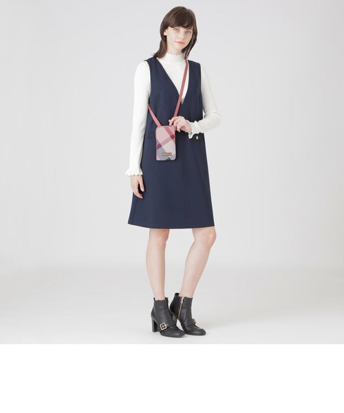 クレストブリッジチェックスマホポシェット｜ブルーレーベル