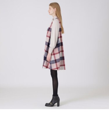クレストブリッジチェックフラノワンピース｜ブルーレーベルブラック 