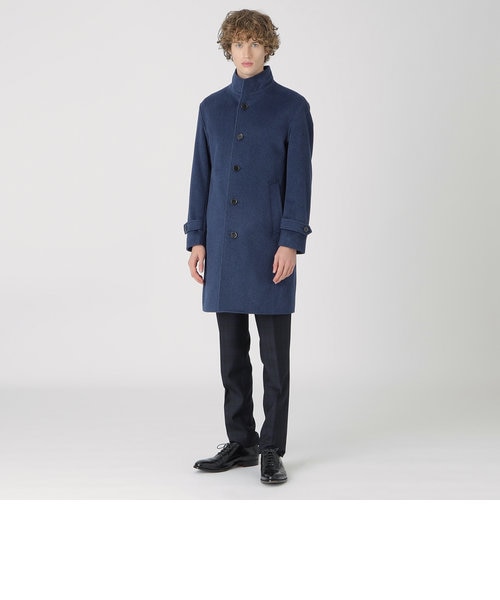 シャイニービーバーレイズドネックコート｜ブルーレーベルブラック