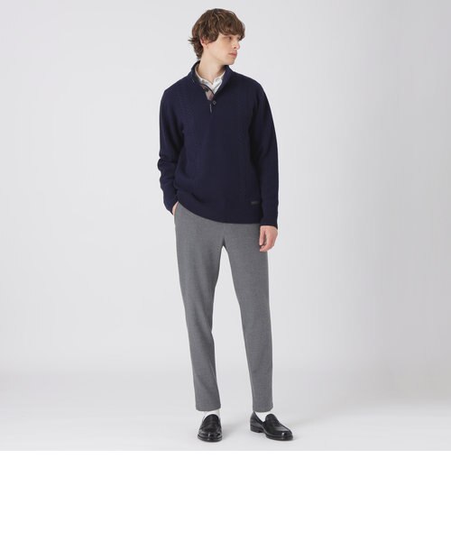 カシミヤミックススタンドネックニット｜ブルーレーベルブラック