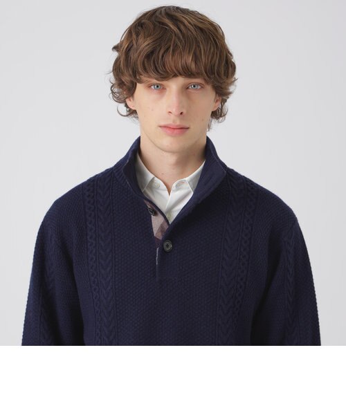 ブラックレーベルクレストブリッジ カシミヤミックススタンドネックニット Lサイズ ブラックレーベルクレストブリッジ カシミヤミックススタンド