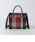 クレストブリッジチェックキャンバススクエアミニトートバッグ