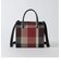 クレストブリッジチェックキャンバススクエアミニトートバッグ