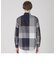 麻混クレストブリッジチェックシャツ
