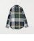 麻混クレストブリッジチェックシャツ