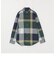 麻混クレストブリッジチェックシャツ