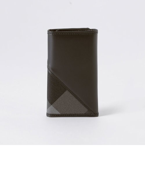 トーナルクレストブリッジチェックキーケース｜ブルーレーベルブラック