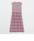 シアークレストブリッジタータンチェックニットコンビドレス