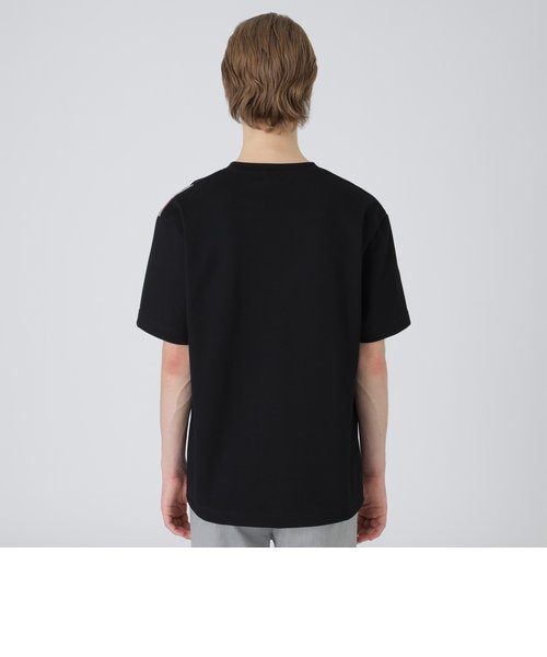 【新品】BLACK LABELクレストブリッジ パッチワークハニカムカットソー パッチワークハニカムTシャツ | ブラックレーベル・クレスト