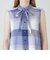 クレストブリッジチェックエレガントシアーボイルノースリーブシャツドレス