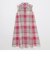 クレストブリッジチェックエレガントシアーボイルノースリーブシャツドレス
