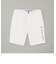 シェルタリングホワイトストレッチツイルショートパンツ