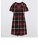 ベルト付きクレストブリッジチェックコンビドレス