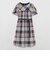 ベルト付きクレストブリッジチェックコンビドレス