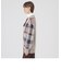 ヘアリークレストブリッジチェックジャカードニットカーディガン