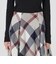 クレストブリッジチェックプラスティーへリンボンタックフレアスカート