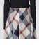 クレストブリッジチェックプラスティーへリンボンタックフレアスカート