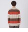 カラーボーダークルーネックニット