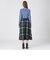 クレストブリッジチェッククロッシングツイルフレアスカート
