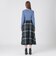 クレストブリッジチェッククロッシングツイルフレアスカート