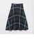 クレストブリッジチェッククロッシングツイルフレアスカート