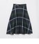 クレストブリッジチェッククロッシングツイルフレアスカート