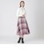 クレストブリッジチェッククロッシングツイルフレアスカート