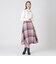 クレストブリッジチェッククロッシングツイルフレアスカート