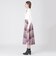 クレストブリッジチェッククロッシングツイルフレアスカート