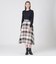 クレストブリッジチェッククロッシングツイルフレアスカート