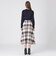 クレストブリッジチェッククロッシングツイルフレアスカート