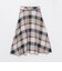 クレストブリッジチェッククロッシングツイルフレアスカート