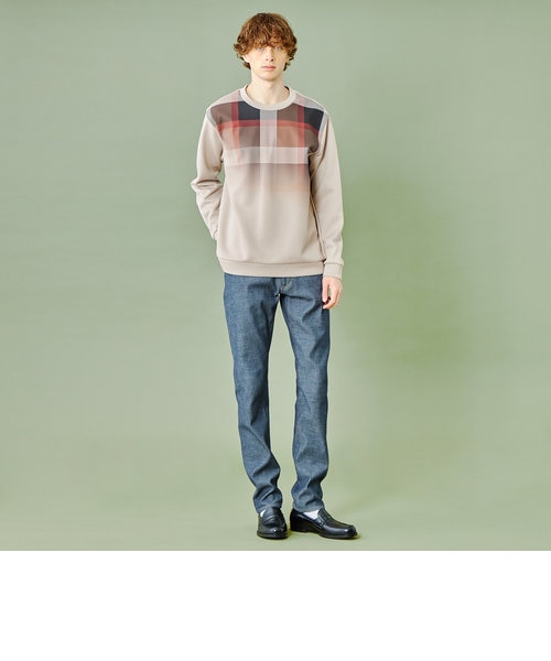 ブラックレーベル クレストブリッジ フェードチェック スウェットシャツ WEB限定】フェードチェックスウェットシャツ｜ブルーレーベル